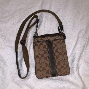 COACH Signature print Crossbody Messenger bag